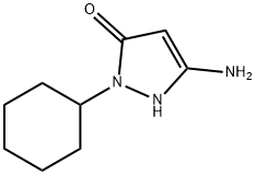 5-氨基-2-环己基-1,2-二氢-3H-吡唑-3-酮 结构式