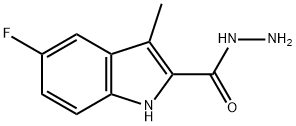 1H-indole-2-carboxylic acid, 5-fluoro-3-methyl-, hydrazide Struktur
