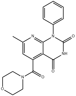 morpholine, 4-[(1,2,3,4-tetrahydro-7-methyl-2,4-dioxo-1-ph|7-甲基-5-(吗啉-4-基羰基)-1-苯基吡啶并[2,3-D]嘧啶-2,4(1H,3H)-二酮