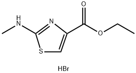4-thiazolecarboxylic acid, 2-(methylamino)-, ethyl ester Struktur
