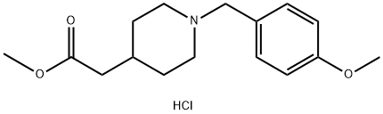 4-piperidineacetic acid, 1-[(4-methoxyphenyl)methyl]-, met 化学構造式