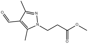 3-(4-甲酰基-3,5-二甲基-1H-吡唑-1-基)丙酸甲酯,949020-60-4,结构式