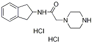 1-piperazineacetamide, N-(2,3-dihydro-1H-inden-2-yl)- Struktur