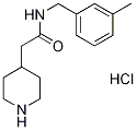 N-(3-甲苄基)-4-哌啶乙酰胺盐酸盐盐酸盐, 1257851-02-7, 结构式