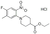 Ethyl 1-(4-fluoro-5-methyl-2-nitrophenyl)-piperidine-4-carboxylate hydrochloride Structure