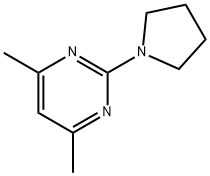 4,6-二甲基-2-1-	吡咯烷嘧啶,24306-25-0,结构式