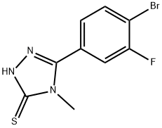 5-(4-Bromo-3-fluorophenyl)-4-methyl-2,4-dihydro-3H-1,2,4-triazole-3-thione Structure