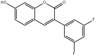 3-(3,5-二氟苯基)-7-羟基-2H-苯并吡喃-2-酮,951957-81-6,结构式