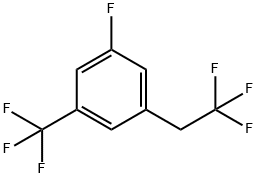 1-Fluoro-3-(2,2,2-trifluoroethyl)-5-(trifluoromethyl)benzene Structure