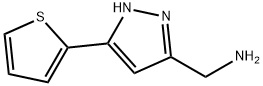 1-[5-(2-Thienyl)-1H-pyrazol-3-yl]methanamine Structure