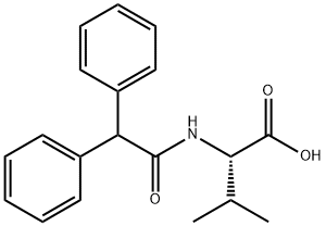 N-(Diphenylacetyl)-L-valine Struktur