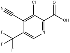 3-Chloro-4-cyano-5-(trifluoromethyl)-2-pyridinecarboxylic acid Structure