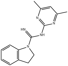 N'-(4,6-二甲基嘧啶-2-基)-2,3-二氢吲哚-1-甲酰亚胺酰胺 结构式