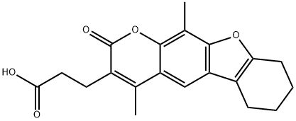 3-(4,11-二甲基-2-氧代-6,7,8,9-四氢-2H-[1]苯并呋喃[3,2-G]苯并吡喃-3-基)丙酸, 777857-61-1, 结构式