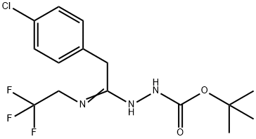 N'-[2-(4-Chlorophenyl)-1-(2,2,2-trifluoroethylamin o)ethylidene]hydrazinecarboxylic acid tert-butyl|