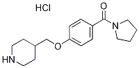 4-{[4-(Pyrrolidin-1-ylcarbonyl)phenoxy]-methyl}piperidine hydrochloride Struktur