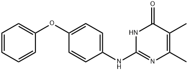 5,6-二甲基-2-[(4-苯氧基苯基)氨基]嘧啶-4(3H)-酮 结构式