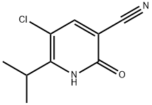 5-Chloro-6-isopropyl-2-oxo-1,2-dihydro-3-pyridinecarbonitrile 化学構造式