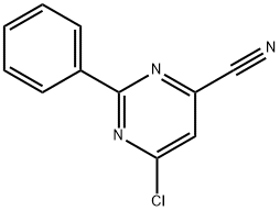 6-Chloro-2-phenylpyrimidine-4-carbonitrile,1242268-11-6,结构式