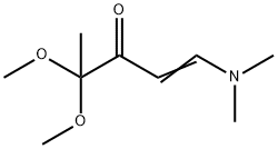 (E)-1-Dimethylamino-4,4-dimethoxy-pent-1-en-3-one 化学構造式