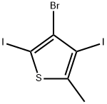 3-Bromo-2,4-diiodo-5-methylthiophene Structure