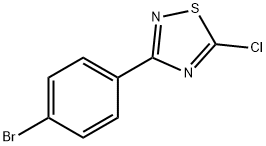 3-(4-Bromo-phenyl)-5-chloro-[1,2,4]thiadiazole 化学構造式