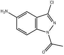 1-(5-Amino-3-chloro-1H-indazol-1-yl)-1-ethanone 结构式