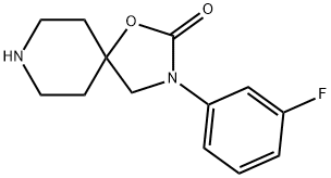 3-(3-氟苯基)-1-氧杂-3,8-二氮杂螺[4.5]癸烷-2-酮, 1047655-91-3, 结构式