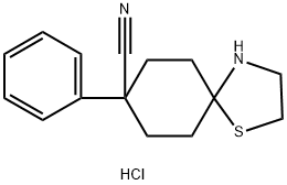 8-Phenyl-1-thia-4-azaspiro[4.5]decane-8-carbonitrile hydrochloride Structure