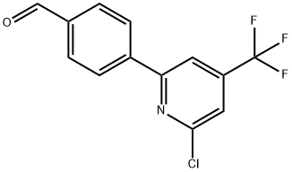 4-(6-Chloro-4-trifluoromethyl-pyridin-2-yl)-benzaldehyde 化学構造式