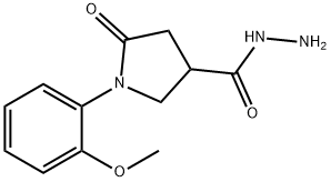 1-(2-甲氧苯基)-5-氧代吡咯烷-3-卡巴肼,1306738-98-6,结构式