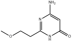 6-Amino-2-(2-methoxyethyl)pyrimidin-4(3H)-one 化学構造式