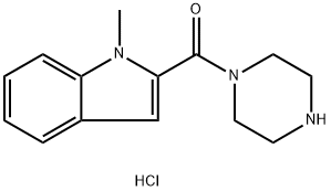 1-甲基-2-(哌嗪-1-基羰基)-1H-吲哚盐酸盐, 1332529-47-1, 结构式