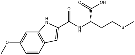 N-[(6-Methoxy-1H-indol-2-yl)carbonyl]-L-methionine Struktur