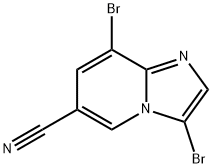 3,8-Dibromoimidazo[1,2-a]pyridine-6-carbonitrile Struktur