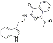 2-[2-(Acetylamino)phenyl]-N-[2-(1H-indol-3-yl)-ethyl]-2-oxoacetamide Struktur