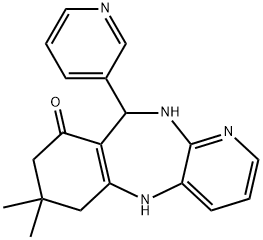 7,7-Dimethyl-10-pyridin-3-yl-5,6,7,8,10,11-hexahydro-9H-pyrido[3,2-b][1,4]benzodiazepin-9-one Structure