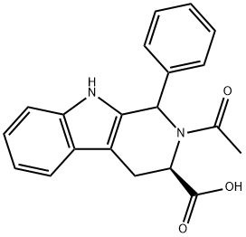 (3R)-2-Acetyl-1-phenyl-2,3,4,9-tetrahydro-1H-beta-carboline-3-carboxylic acid Structure