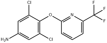 2-(4-Amino-2,6-dichlorophenoxy)-6-(trifluoromethyl)pyridine,1211176-71-4,结构式
