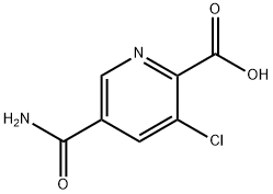 5-Carbamoyl-3-chloropyridine-2-carboxylic acid 化学構造式