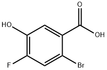 2-溴-4-氟-5-羟基苯甲酸,91659-19-7,结构式