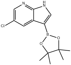 5-クロロ-7-アザインドール-3-ボロン酸, ピナコールエステル 化学構造式