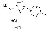 {[2-(4-Methylphenyl)-1,3-thiazol-5-yl]methyl}amine dihydrochloride 化学構造式