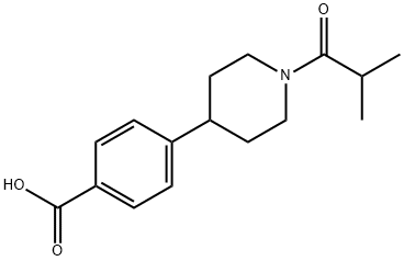 4-(1-异丁酰基哌啶-4-基)苯甲酸,777874-76-7,结构式