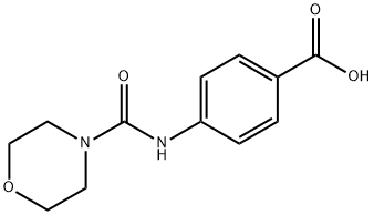 4-(吗啉-4-基羰基氨基)苯甲酸 结构式