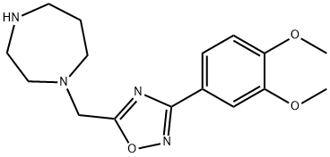 1-{[3-(3,4-二甲氧苯基)-1,2,4-恶二唑-5-基]甲基}-1,4-二氮杂环庚烷,1243100-90-4,结构式