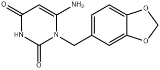 6-Amino-1-(1,3-benzodioxol-5-ylmethyl)-pyrimidine-2,4(1H,3H)-dione Structure