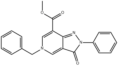 Methyl 5-benzyl-3-oxo-2-phenyl-3,5-dihydro-2H-pyrazolo[4,3-c]pyridine-7-carboxylate Structure