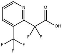 2,2-二氟-2-(3-(三氟甲基)吡啶-2-基)乙酸 结构式