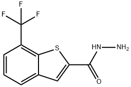 7-(三氟甲基)苯并[B]噻吩-2-碳酰肼 结构式